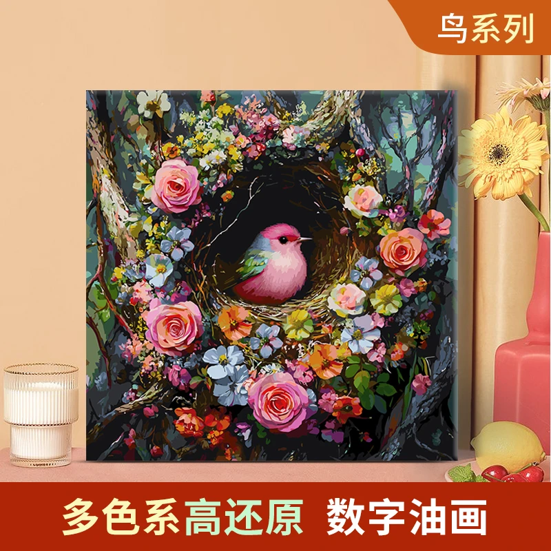 ziru gong yi pin/子儒画艺diy数字油画精选鸟系列高品质装饰画