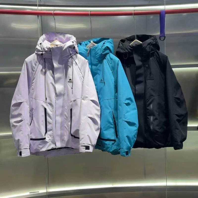 564 素劲2 户外冬季潮牌男女切割机甲风百搭连帽羽绒服 YR8822