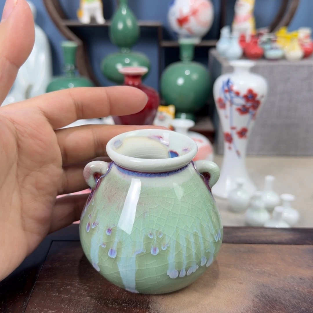 陶瓷手工小花器摆件