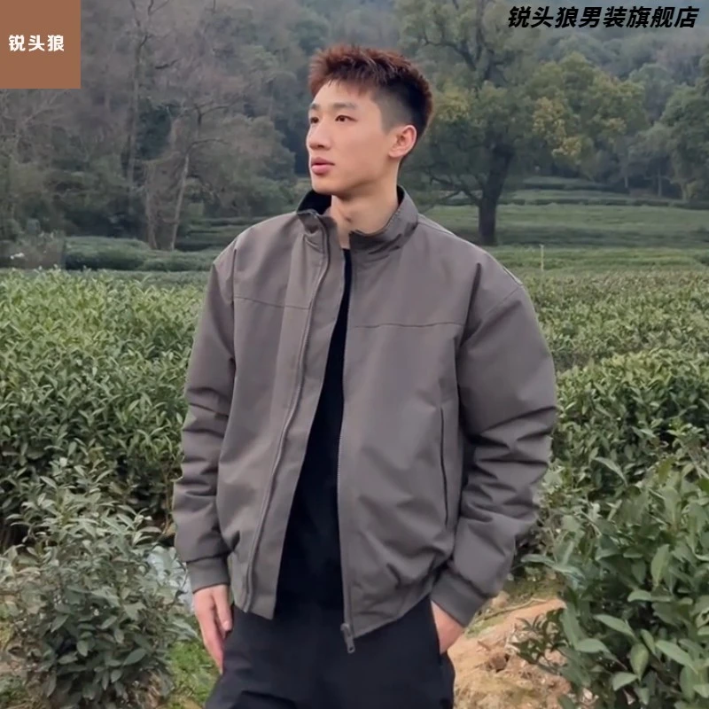 美式飞行教练夹克男春秋短款工装外套潮牌痞帅高级感春装休闲上衣