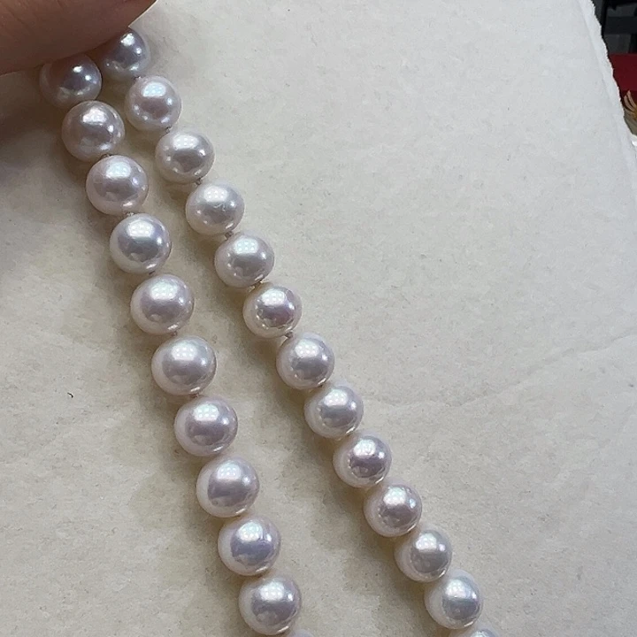 颈饰淡水珍珠银S925镶嵌➕9-10高品极光炫彩