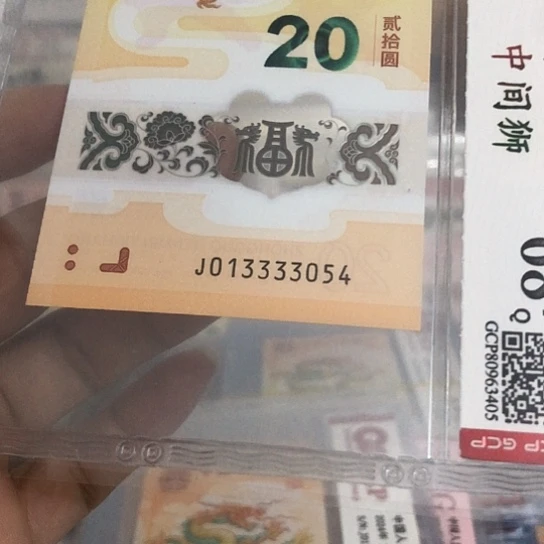 5****纸龙钞中间狮013333054