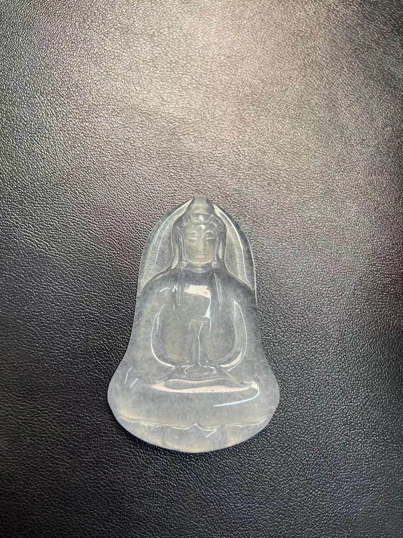 冰工厂珠宝甄选-时尚大气款素衣白冰观音-多样性发其一-GY001