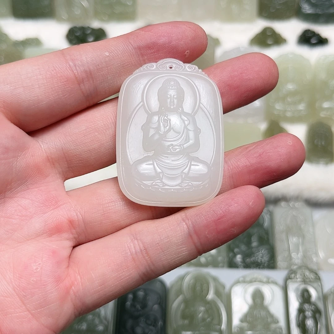 和田玉未镶嵌颈饰素***园