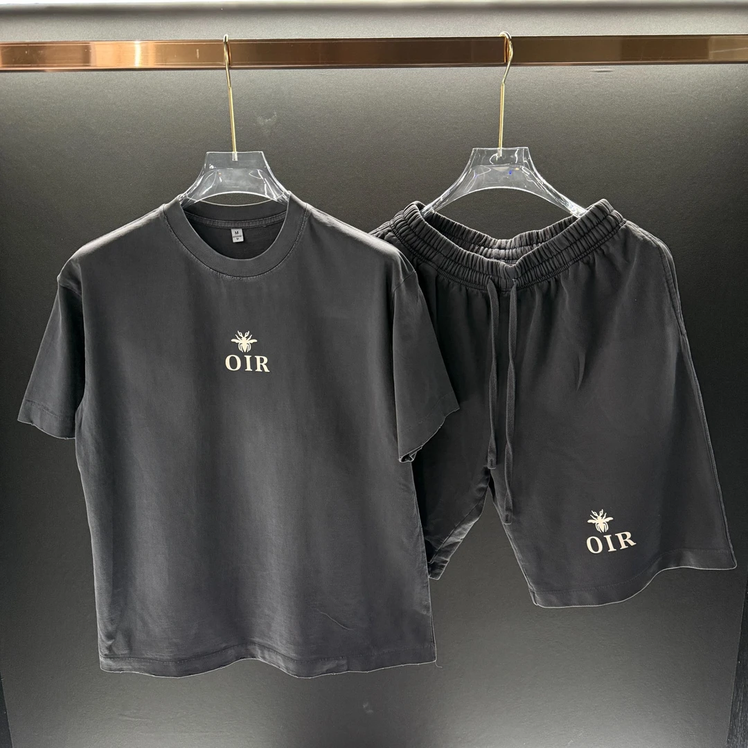 夏季短裤休闲风男士白边百搭宽松简约透气极简风薄款潮流五分短袖