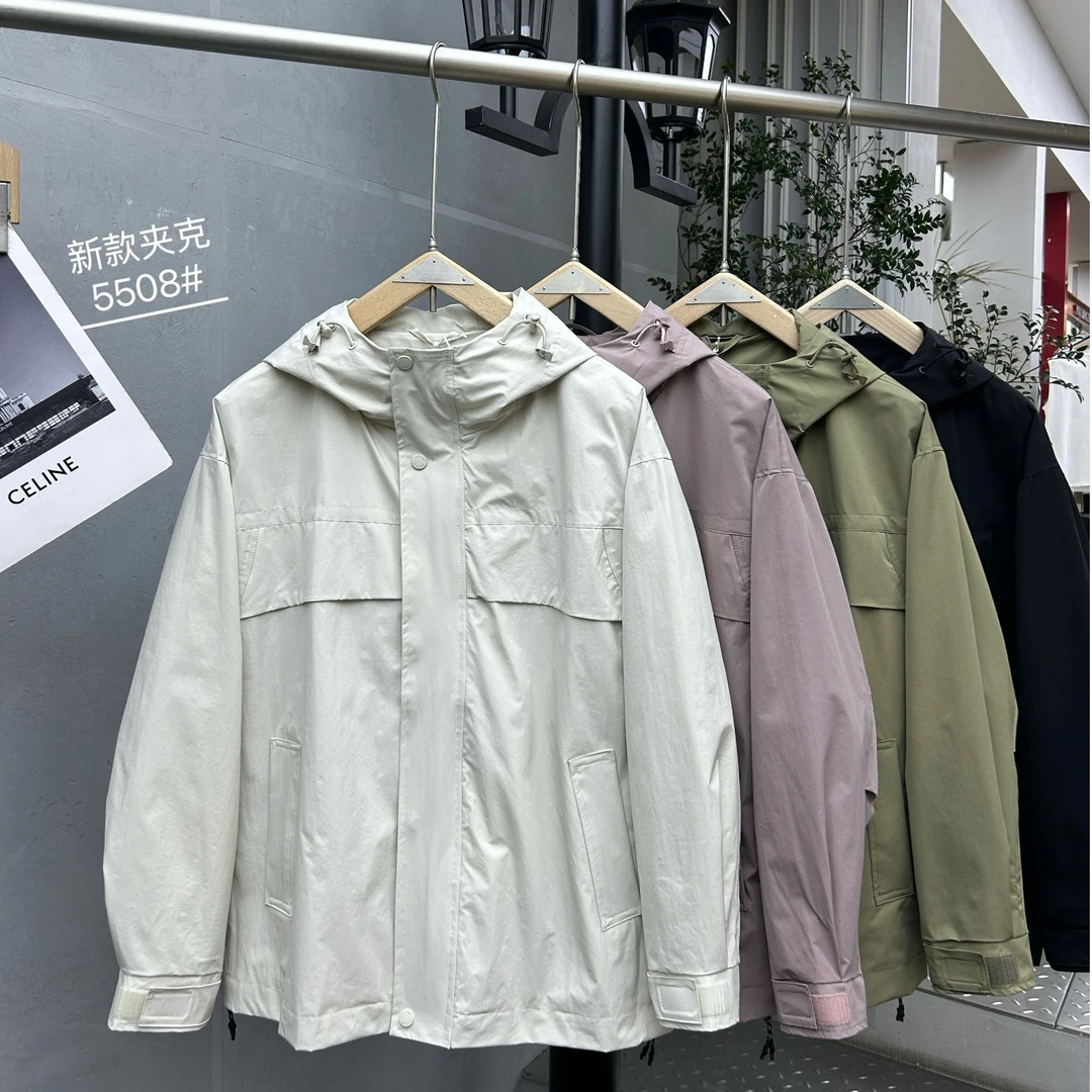 春夏连帽防水防风【5508休闲外套】户外运动男女潮流百搭简约