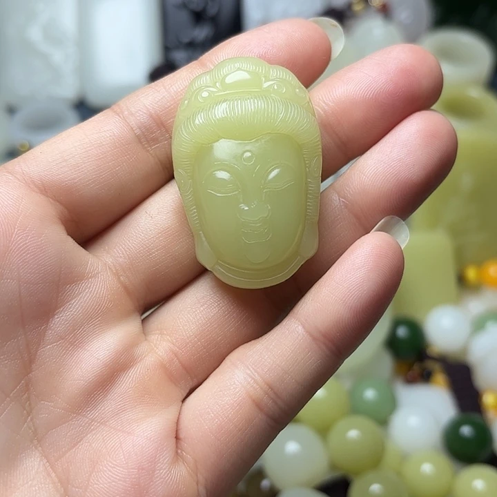 和田玉（糖玉）未镶嵌车挂