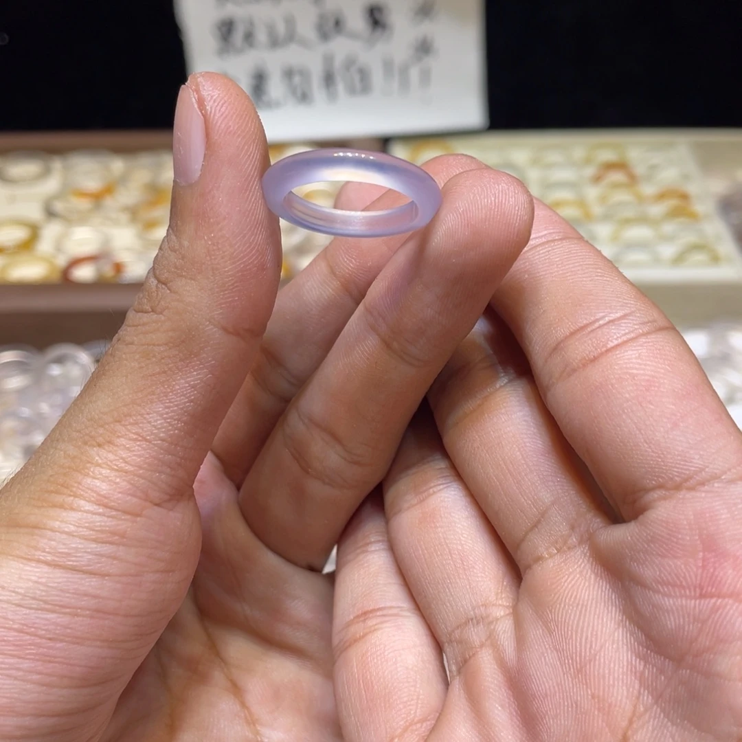 玛瑙/玉髓未镶嵌戒指17号港15
