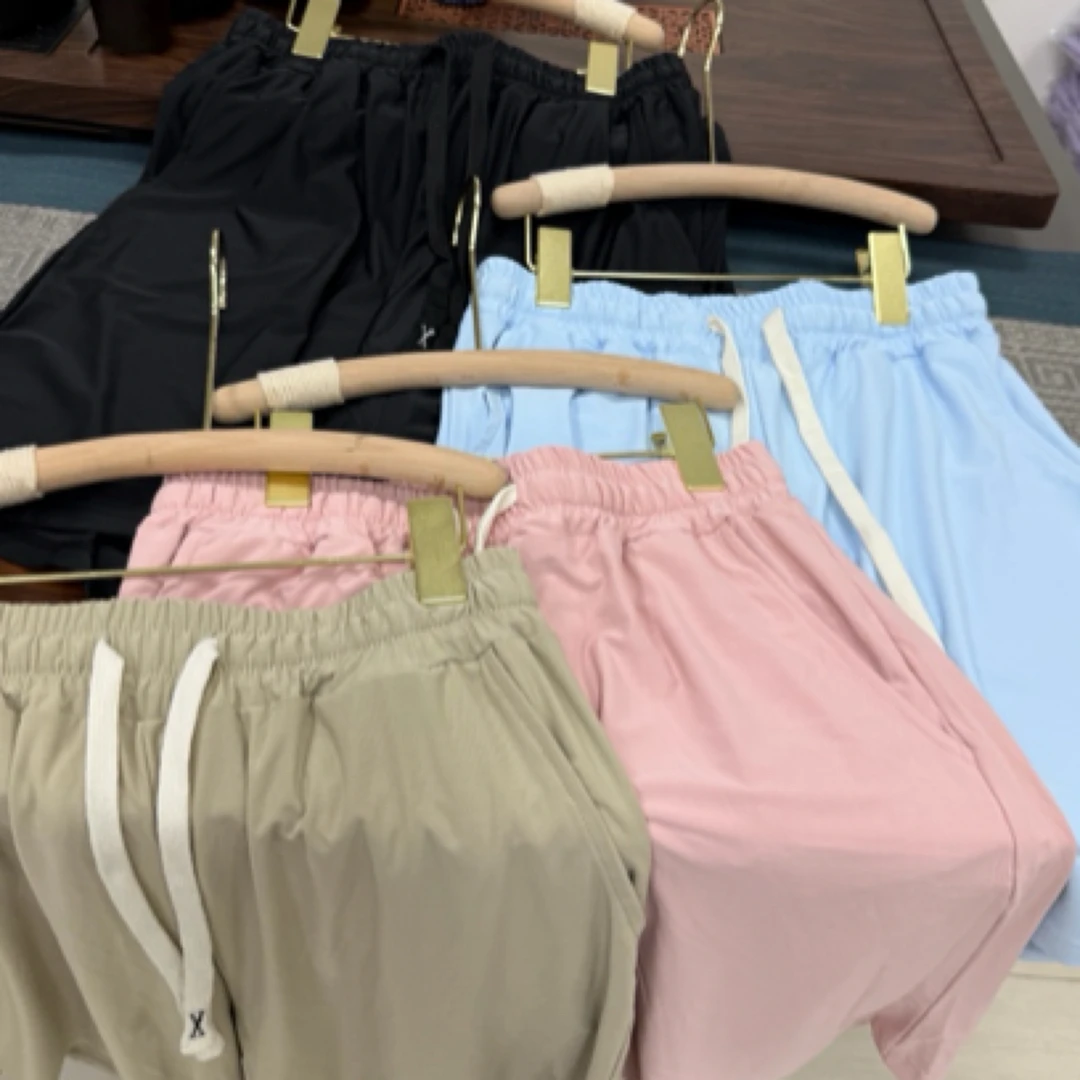 2025五分裤薄款夏季女外穿冰凉短裤阔腿百搭裤子运动风