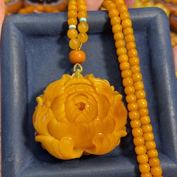 蜜蜡颈饰未镶嵌蜜蜡