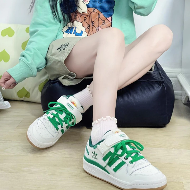 正品Adidas阿迪达斯三叶草FORUM LOW大童复古百搭运动板鞋 IF2680