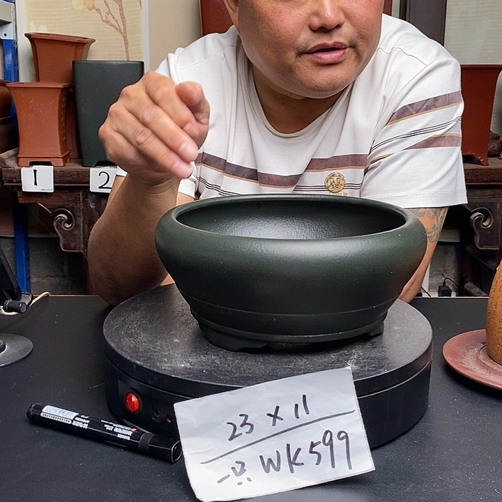 紫砂花盆货号一只WK599