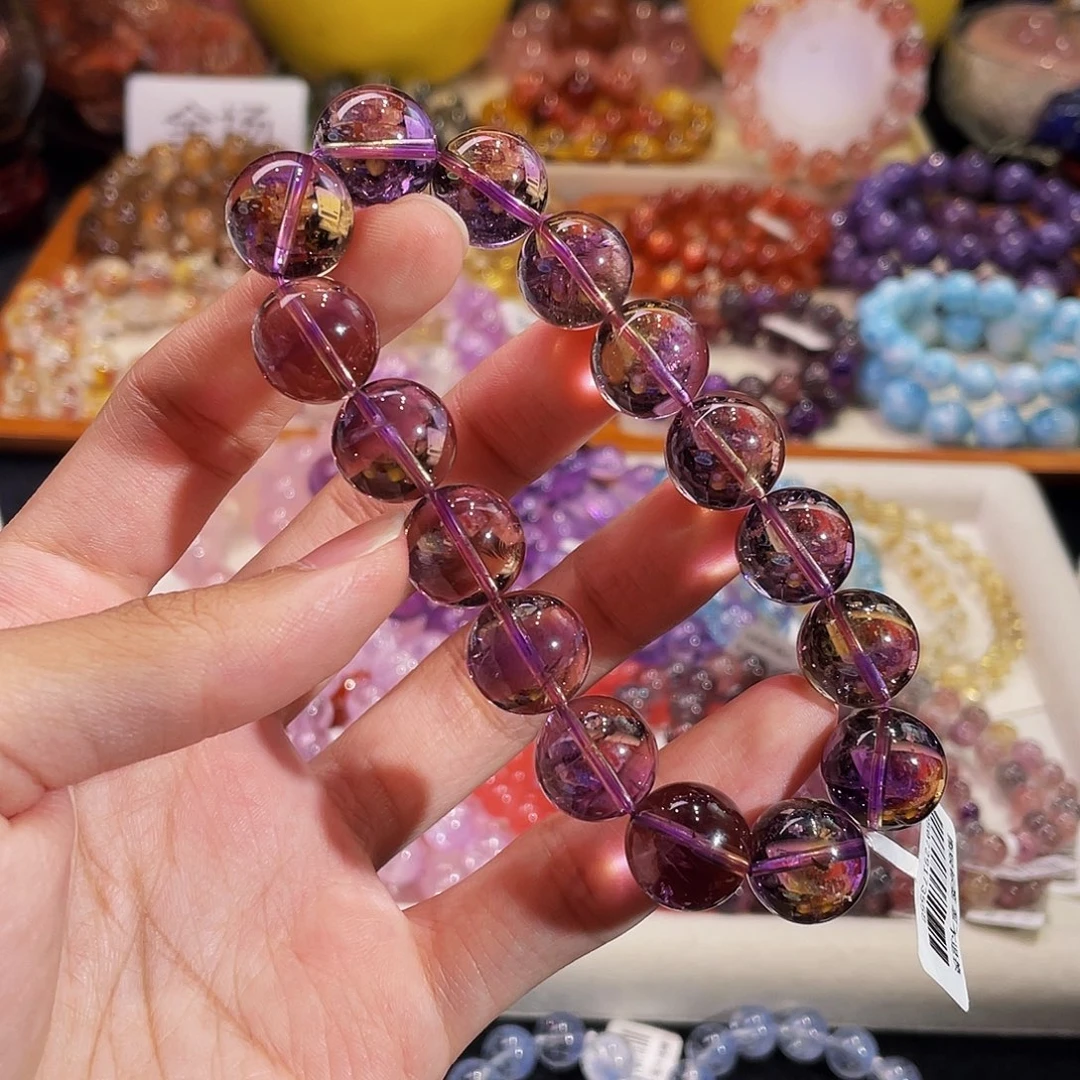 未镶嵌手链水晶半盆紫黄晶14