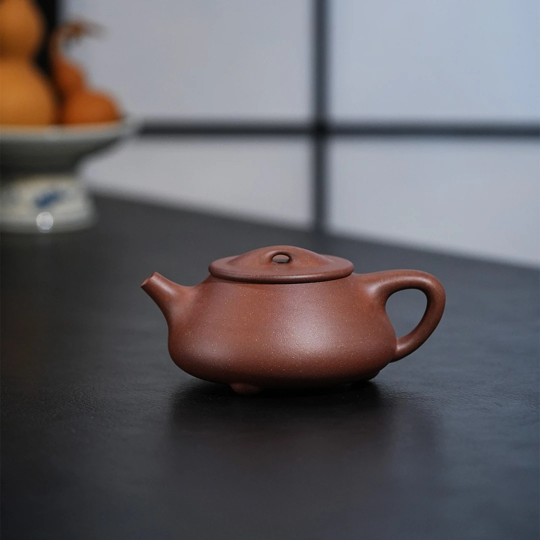 【顶蜀】黄龙山原矿底槽青石瓢紫砂壶适合家庭泡茶使用茶具