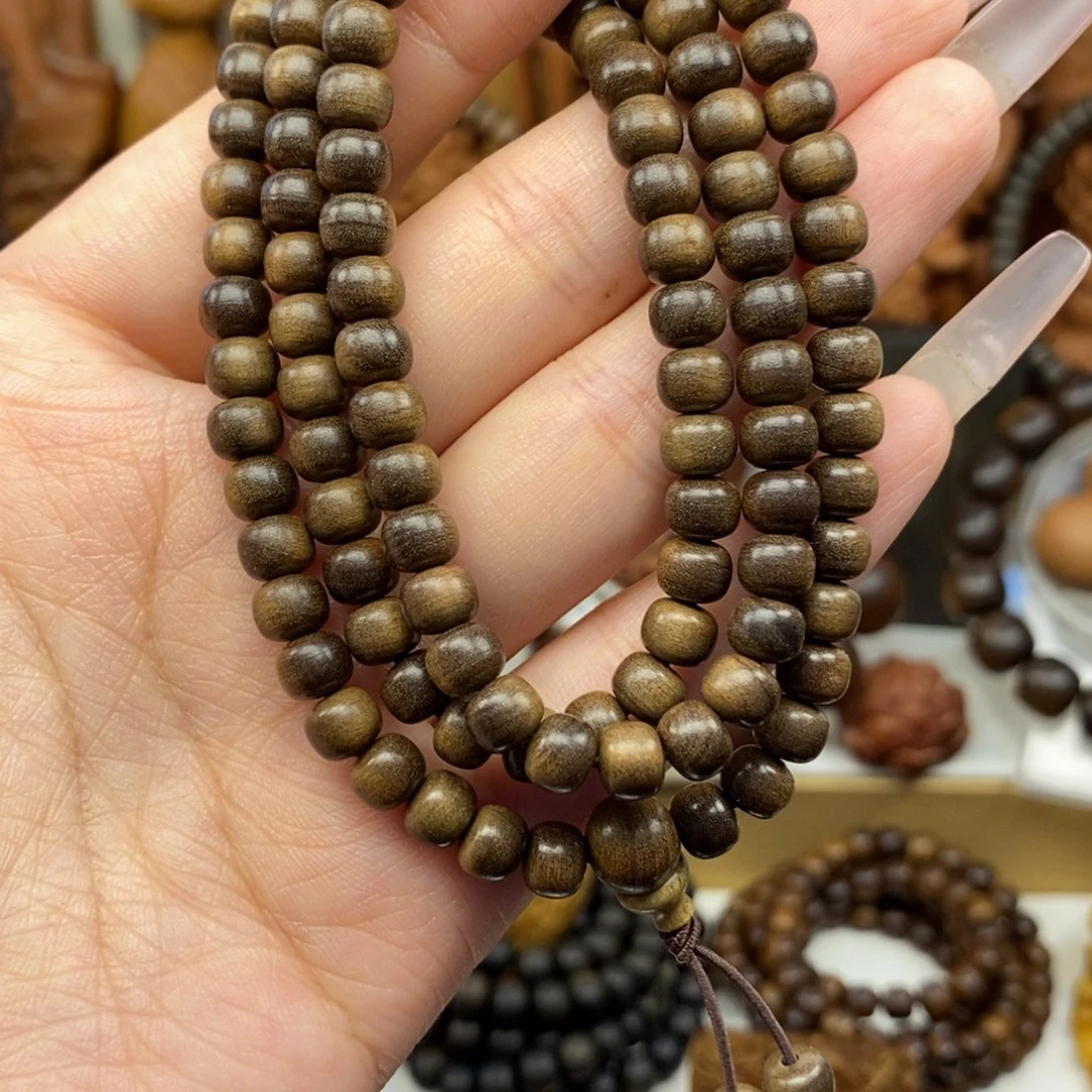 手串/手链檀香木迈索尔老山檀香0506.108黑肉沉水奶香，微瑕