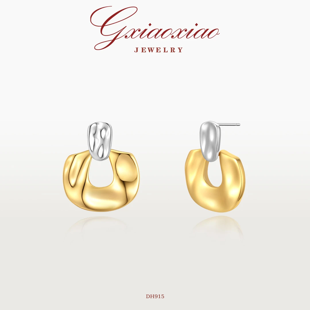 G XIAOXIAO 镀K金 法式复古轻奢小众百搭耳环 DH915