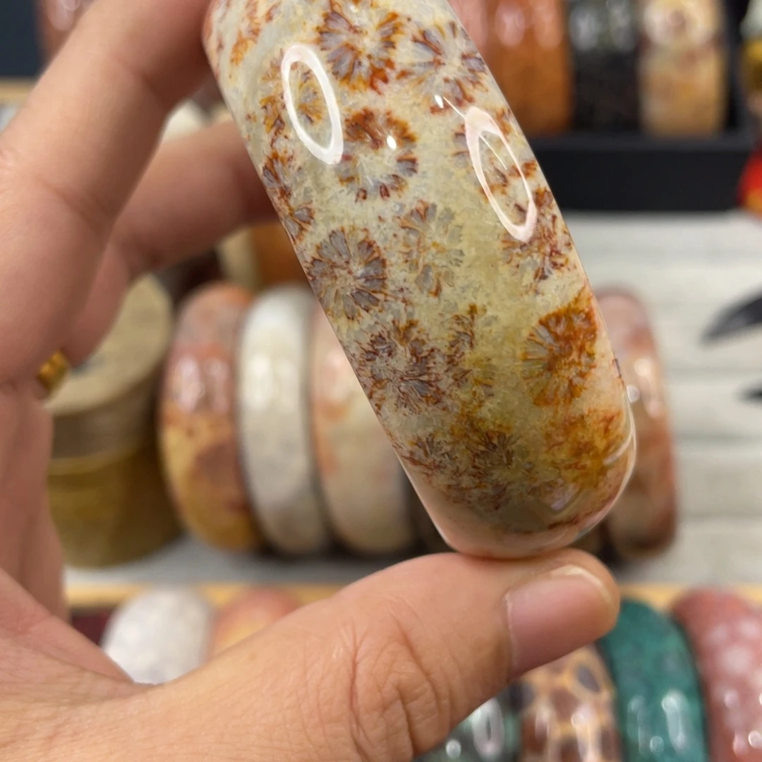 未镶嵌手镯硅化玉