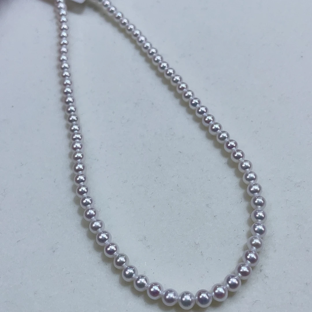 淡水珍珠4/4.5爆亮极强光天女光银S925镶嵌