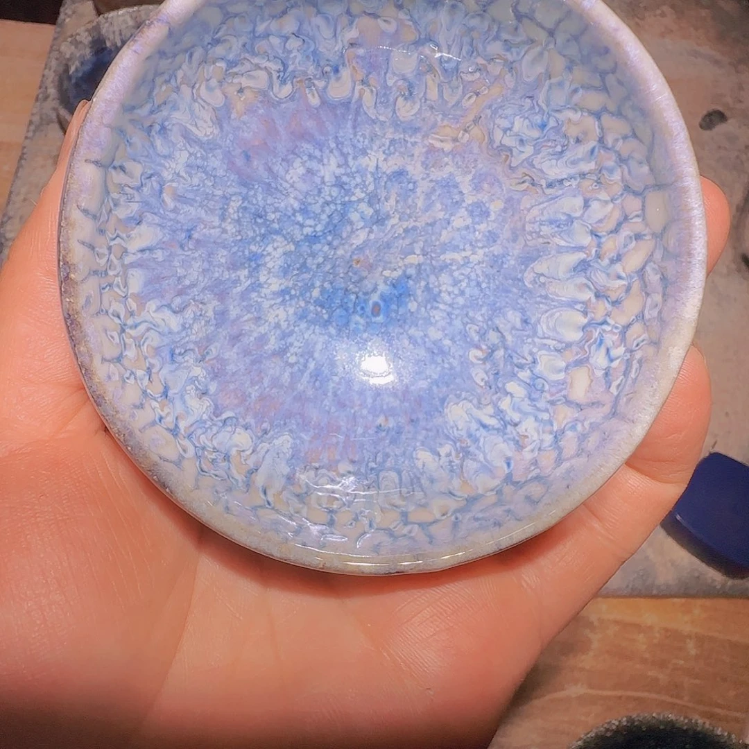 茶盏?***?柴窑落灰烧茶盏一只微瑕不退换