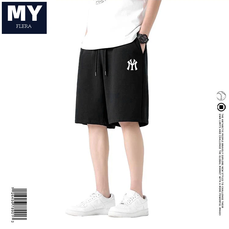 2025正品潮牌刺绣短裤男款夏季美式运动百搭情侣五分裤男女同款