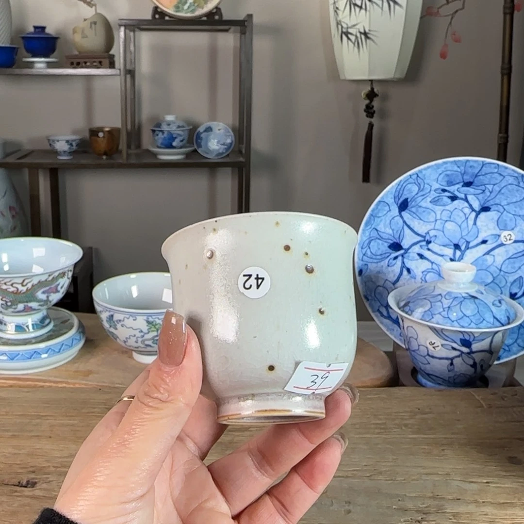 杯景德镇陶瓷柴烧多人