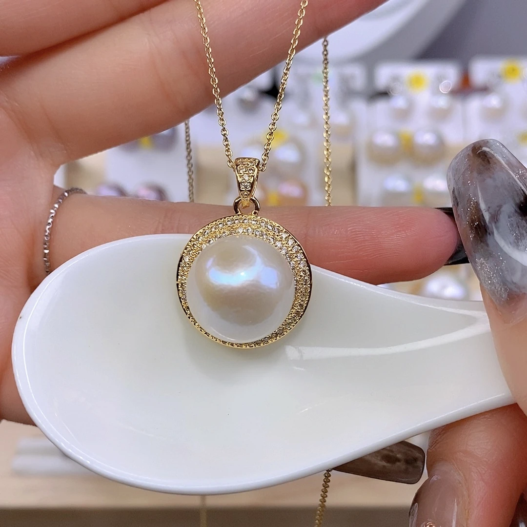 合金淡水珍珠颈饰F