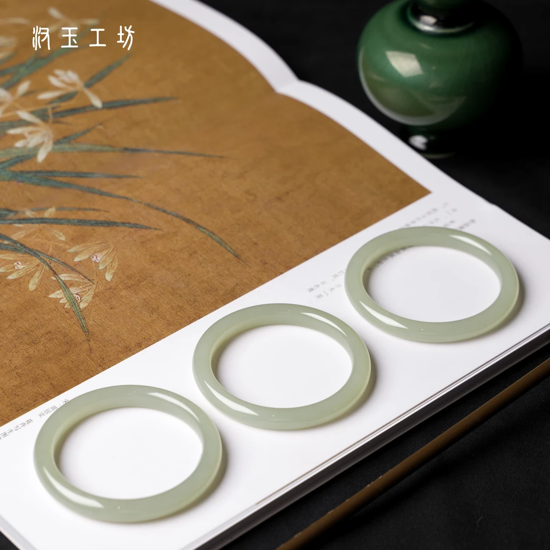 汉玉工坊 新人福利  高冰晴水 美人条和田玉手镯多样性发一