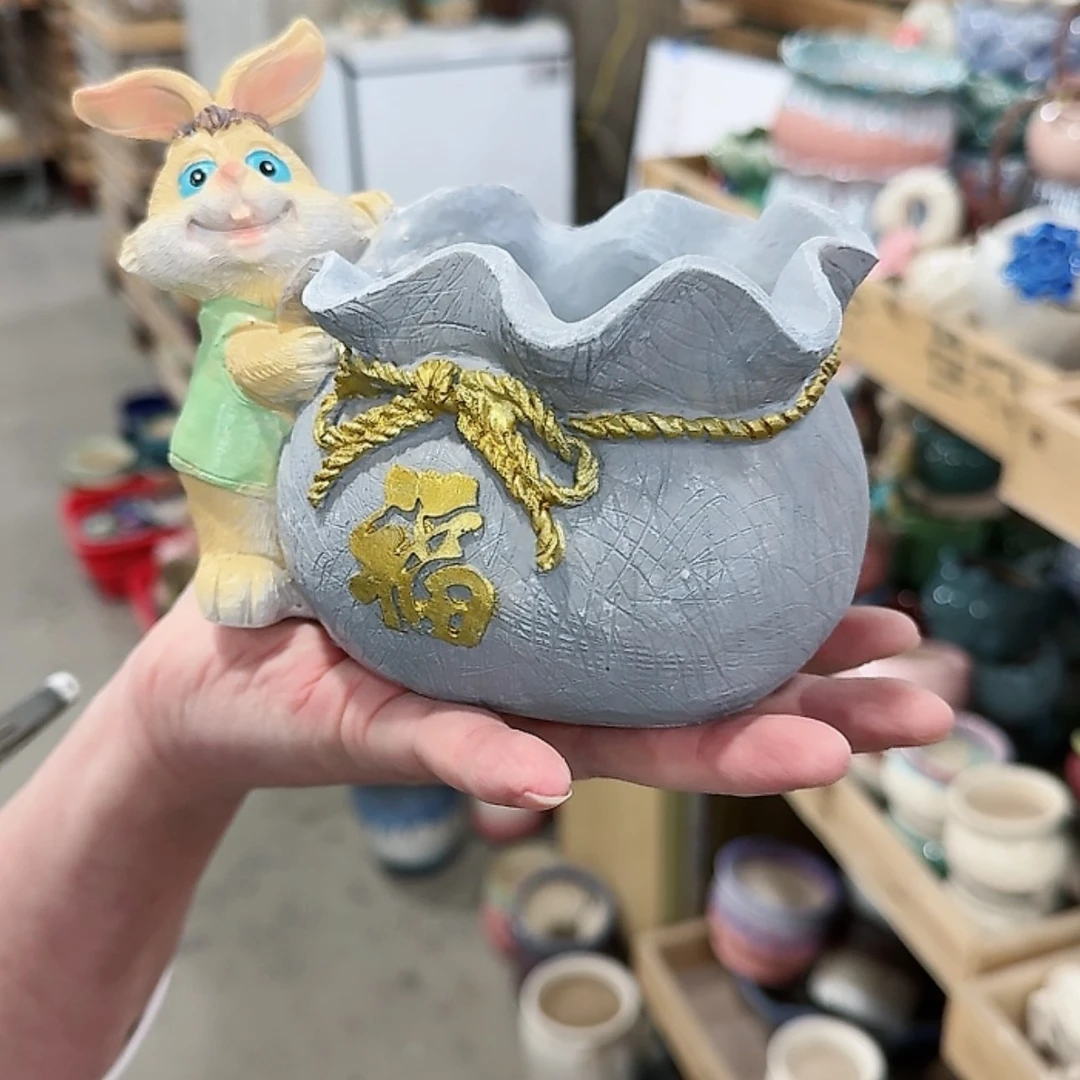 【闪购商品】陶瓷树脂材质摆件花盆！