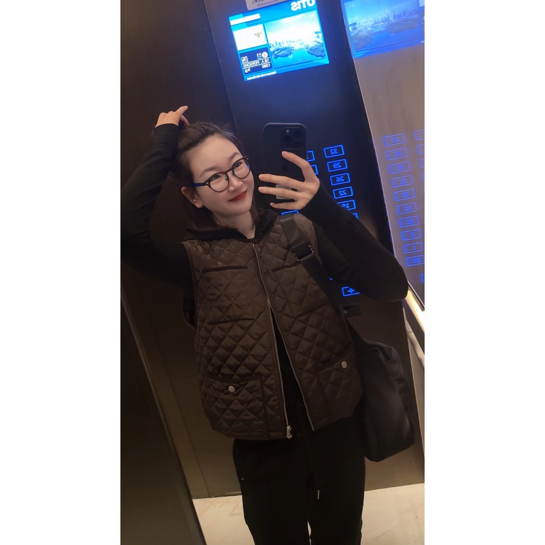 072 & RICE【帕拉】秋冬休闲圆领拉链棉服马甲外套 31XB46 618FF