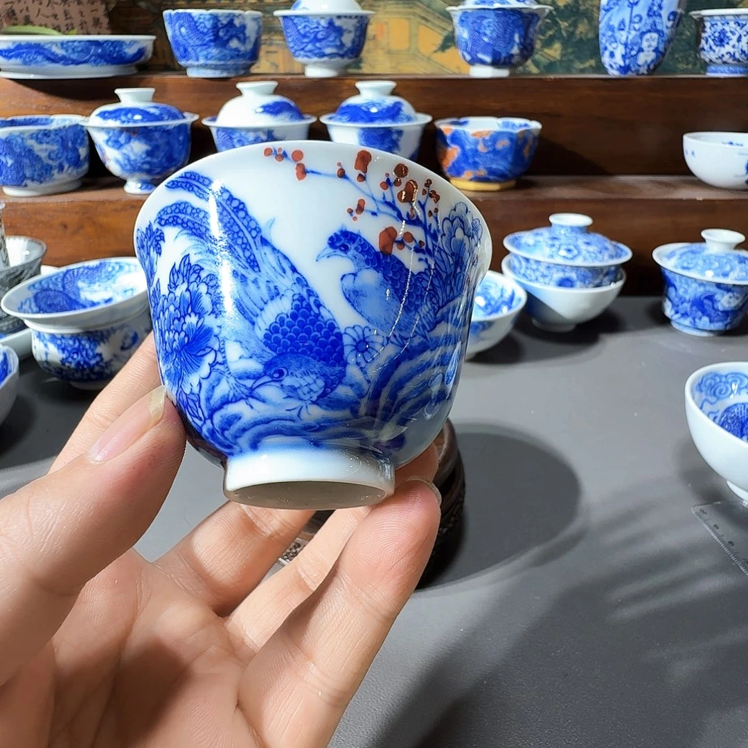 泥塑主人杯手工手绘