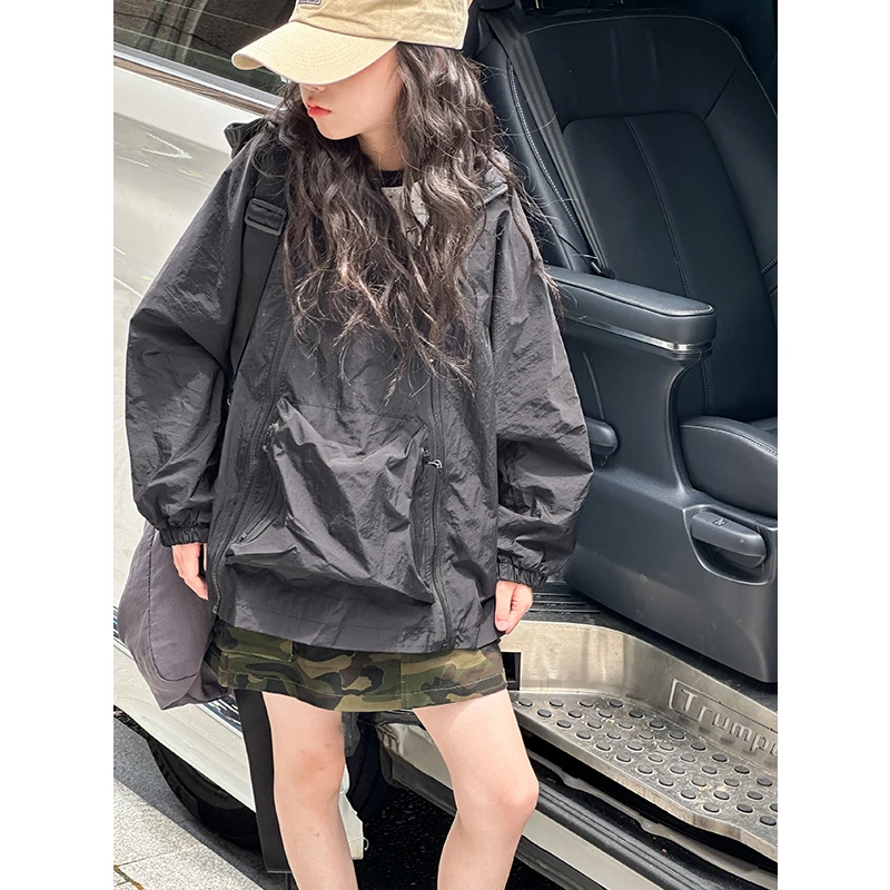 K24544孙小美双拉链女童连帽外套春秋装2025新款儿童上衣夹克