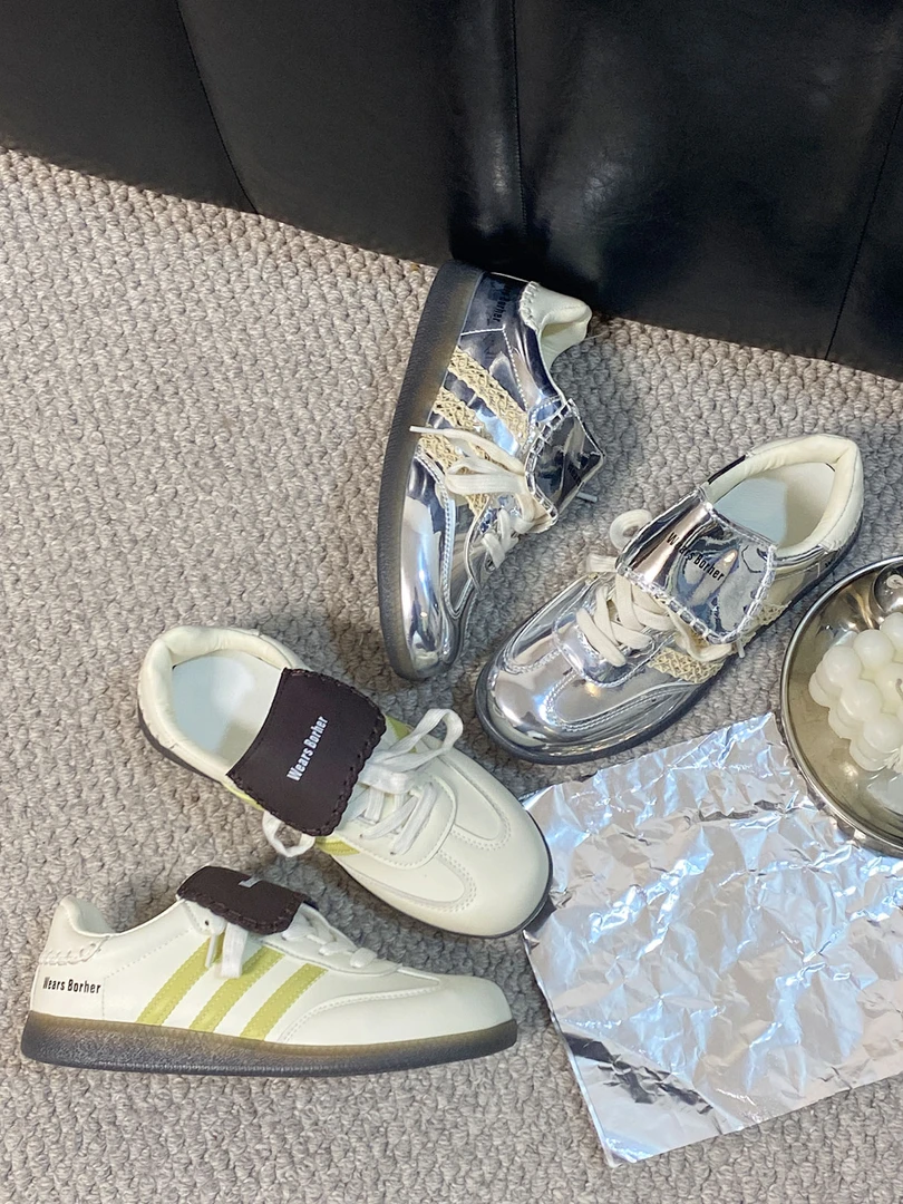 果冻底！翻盖款！2025年春季新款百搭平底高品质德训鞋休闲鞋女鞋子