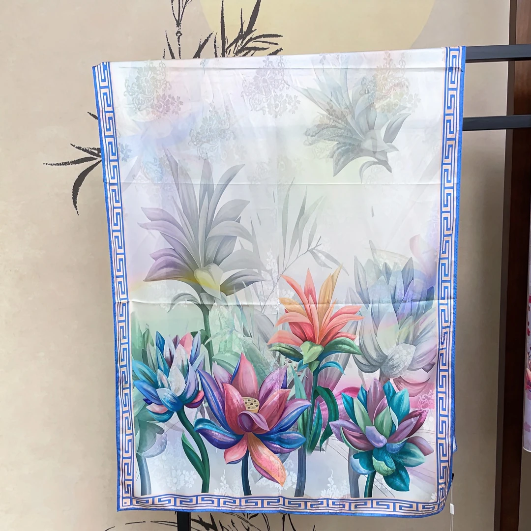 1809【好事连连】香云花萝百搭围巾披肩国风系列手工双面180*70