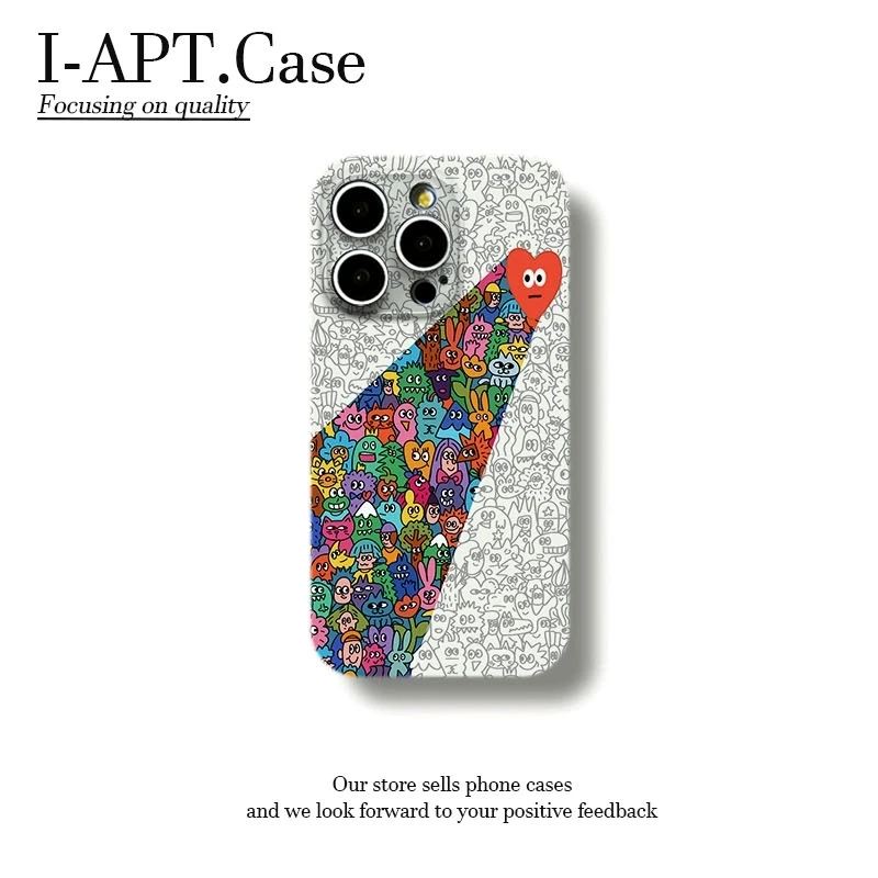 爱心照射满屏公仔菲林软壳适用iPhone苹果16手机壳华为oppo小米vi