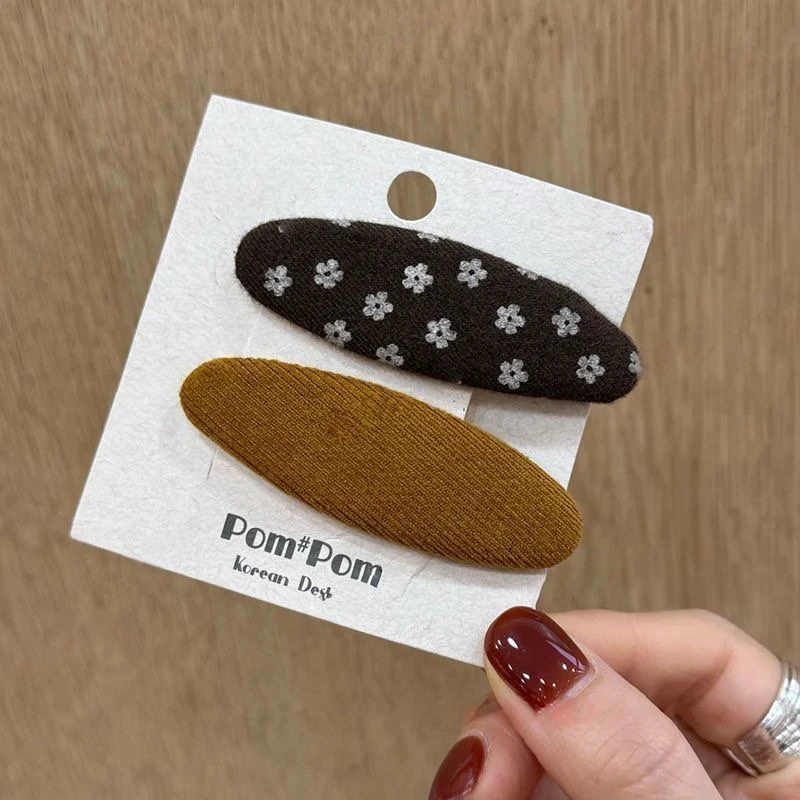 韩系甜美碎花发夹抓夹女百搭盘发鲨鱼夹BB夹刘海夹蝴蝶结发圈发饰