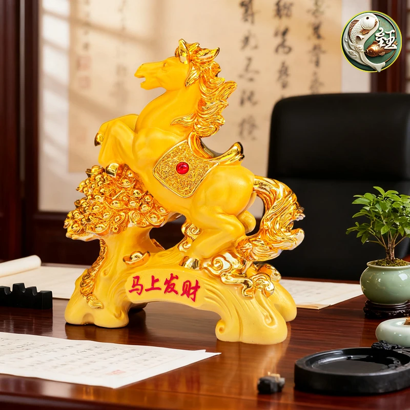 招财马摆件马上有钱工艺品马上发财摆件家用客厅酒柜办公室装饰品