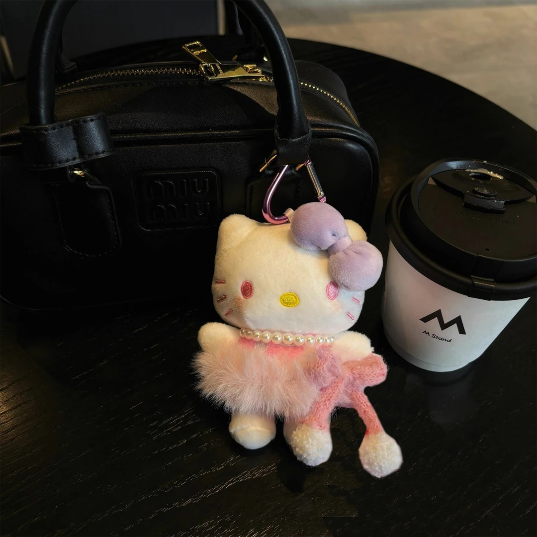 珍珠芭蕾kt包包挂件玩偶可爱卡通背包挂饰钥匙扣公仔送kt猫挂件