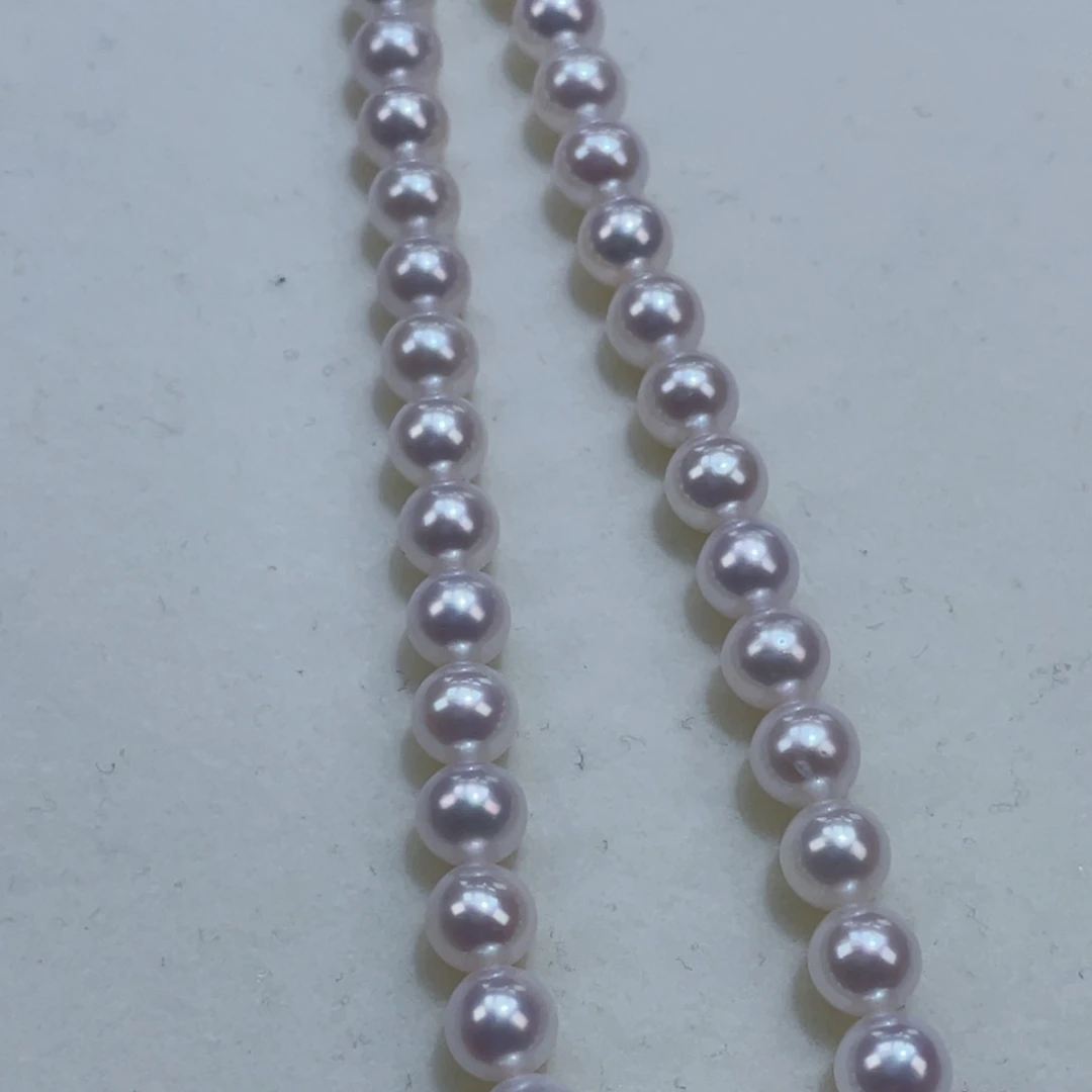 淡水珍珠颈饰银S925镶嵌6-7m炫彩通透