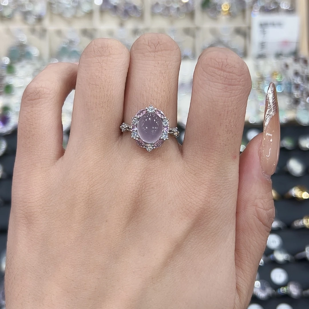 萤石银S925镶嵌戒指