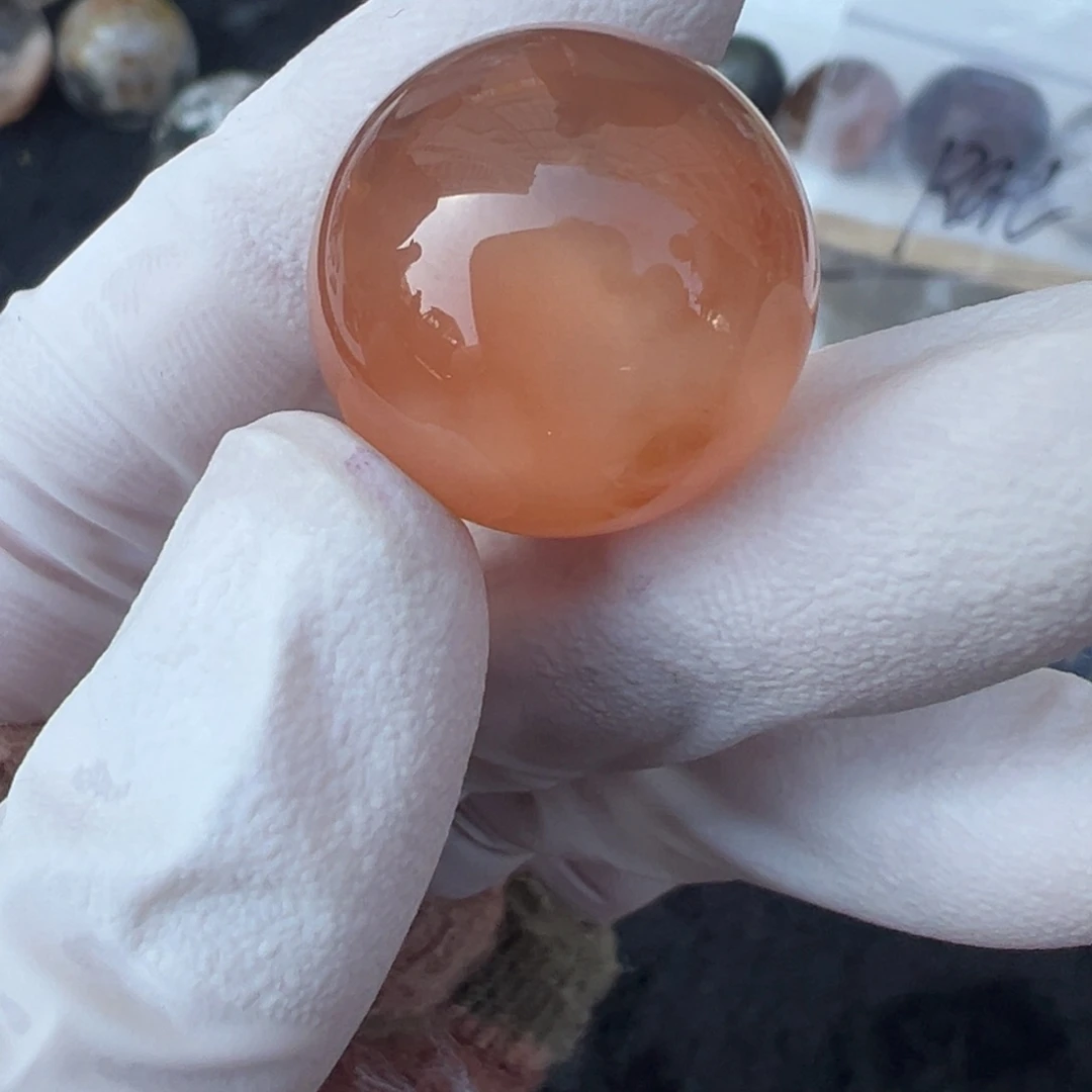 水晶红兔毛19mm打孔定制不退换未镶嵌?**三