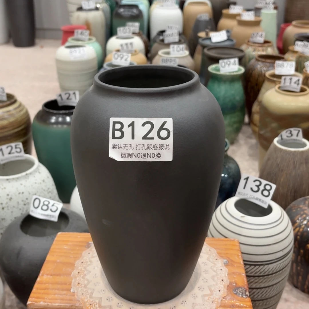 摆件瑕疵126 景德镇陶瓷花瓶高27口9.5