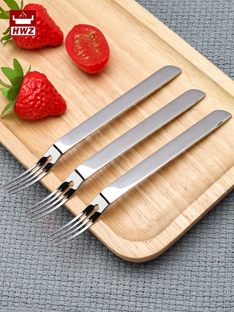 出口德国 316不锈钢水果叉创意可爱甜品叉蛋糕叉家用四齿小叉子