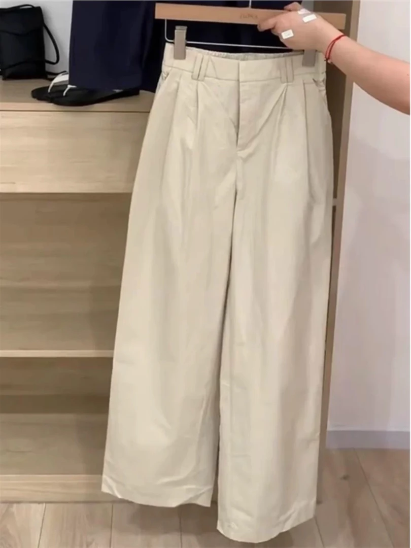 《现货》2025春季设计感裤新款韩版高腰显瘦遮肉百搭9174