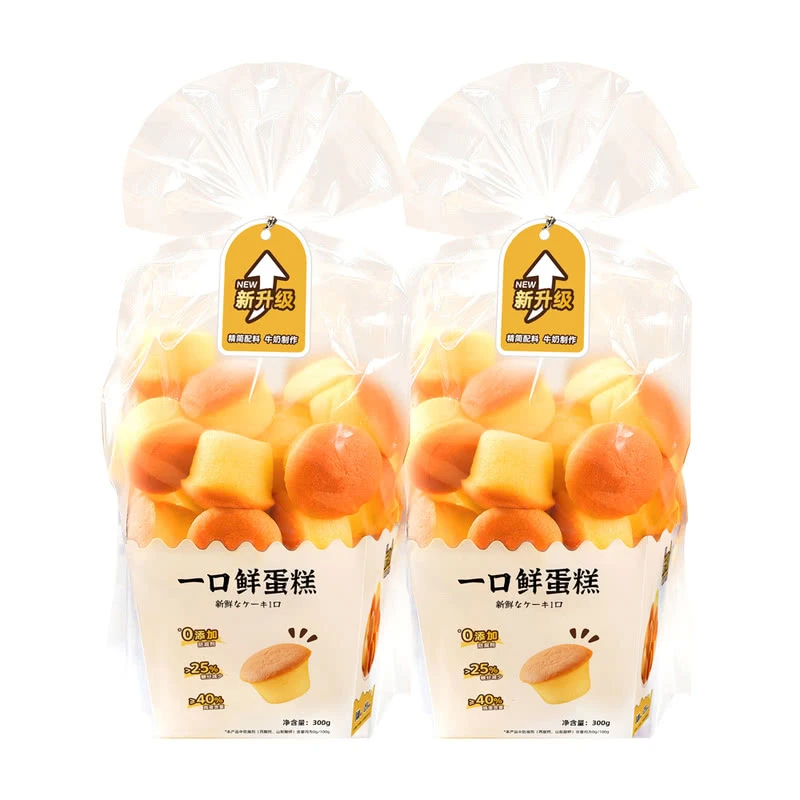 鲜尝厚买 一口鲜蛋糕 300g*2