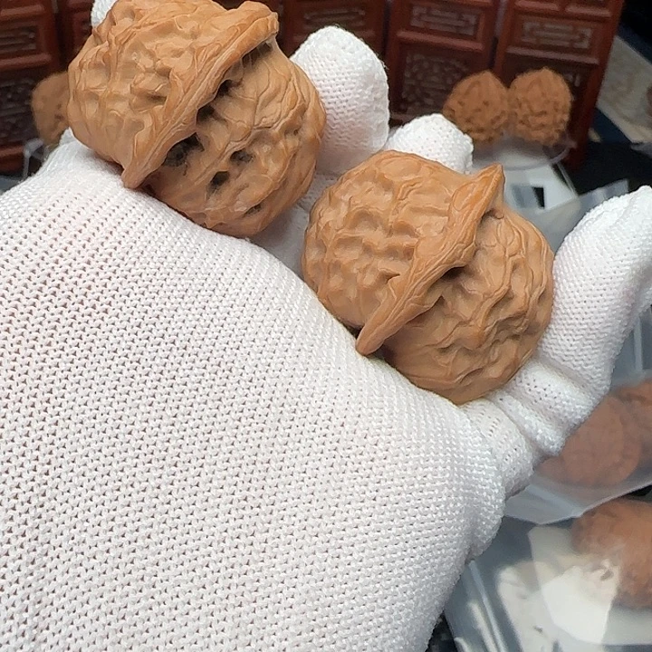 桃核把件全品图图肚大41凹底