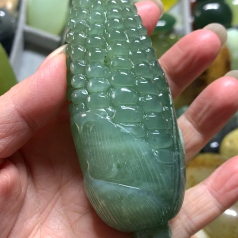 蛇纹石玉未镶嵌手把件