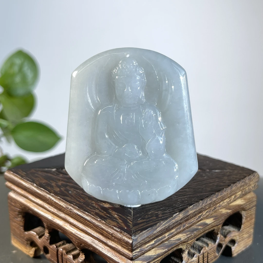 JTW03-76 天然缅甸A货翡翠 阿弥陀佛