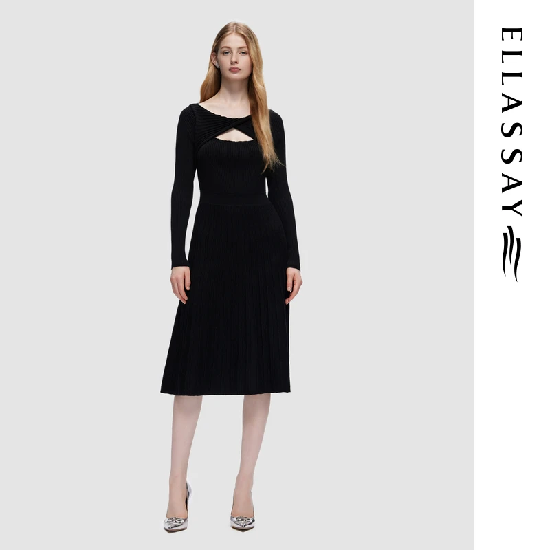 【粉丝专享】ELLASSAY歌力思中长款连衣裙EWD353M01200