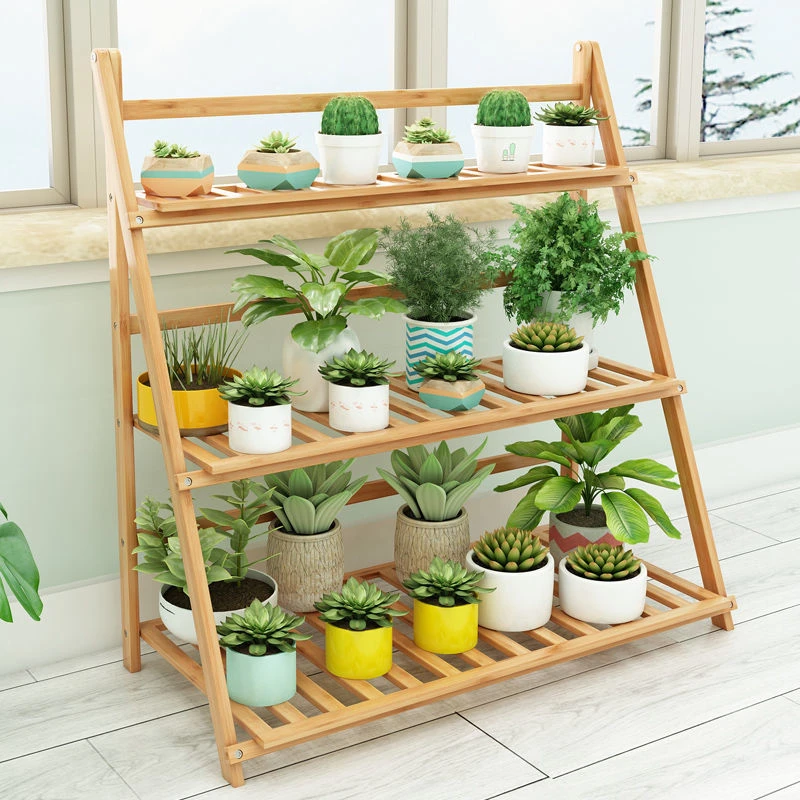 阳台花架子多层装饰置物架家用客厅落地折叠花盆架多肉架绿萝室内