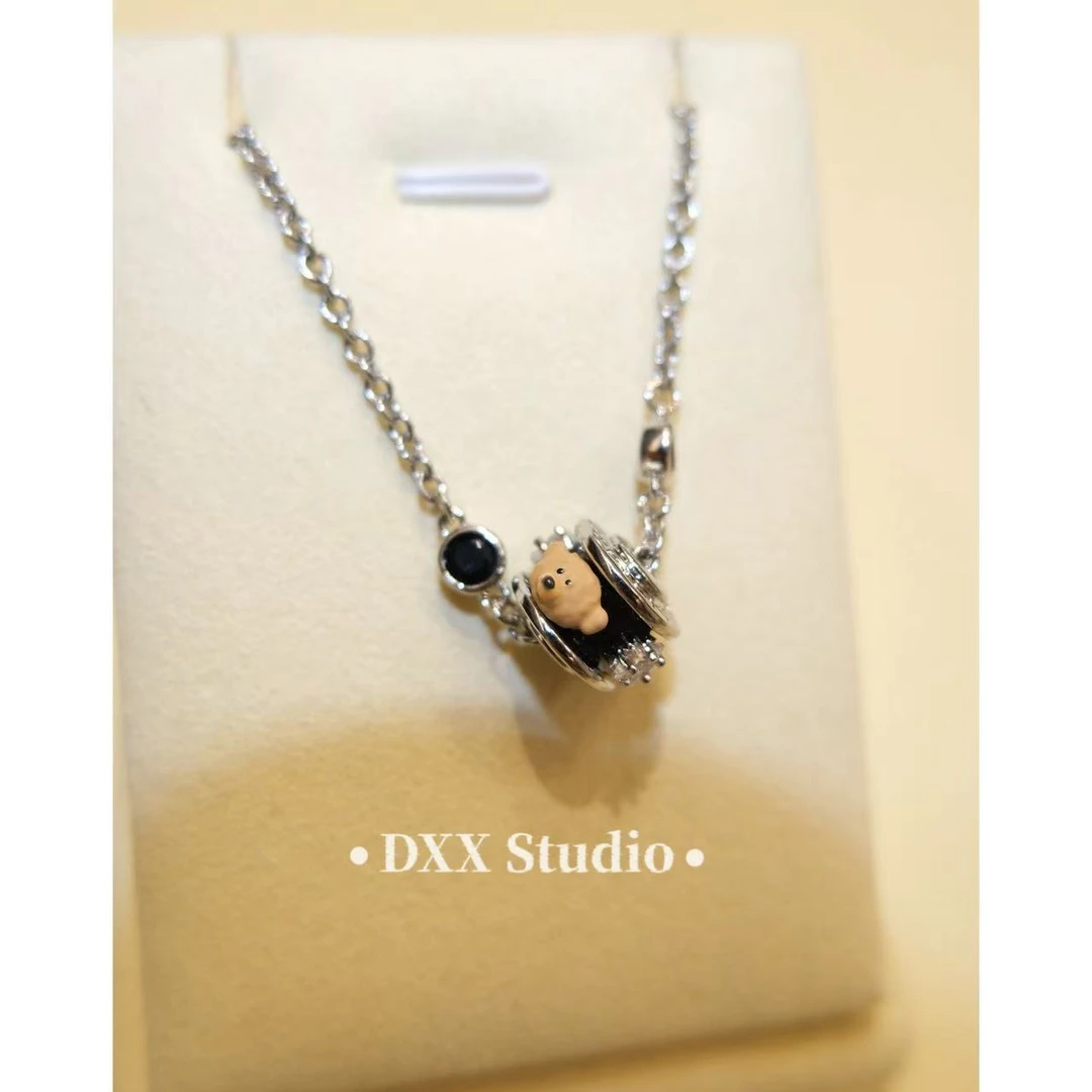 铜合金手链 小众设计手工轻奢黑色经典时尚手链45162